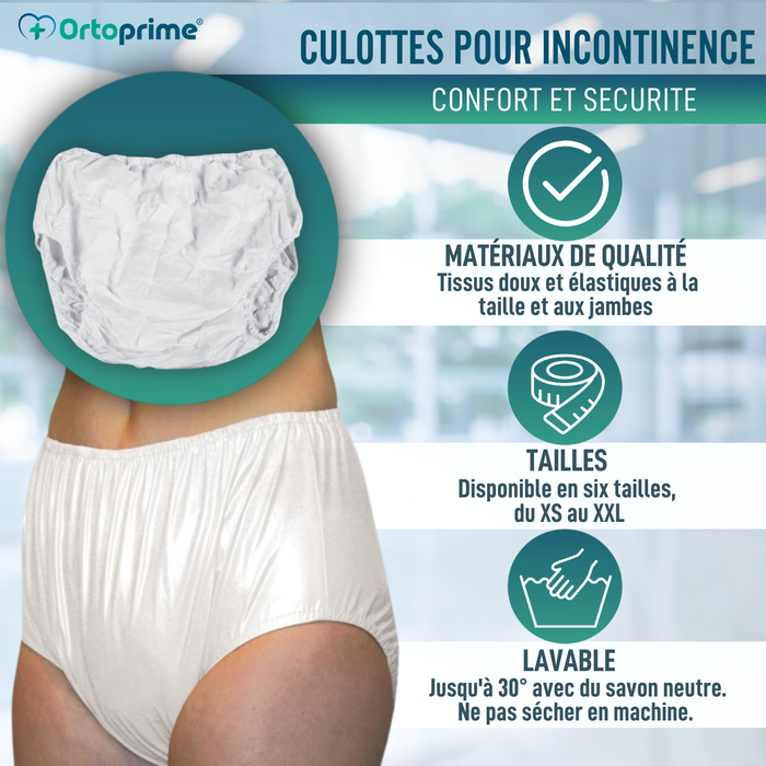 Culotte pour l'incontinence des Adultes | Six Tailles