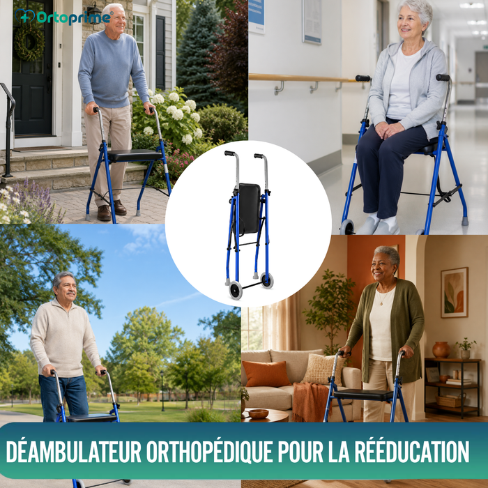 Rollator pour Personnes Âgées 2 Roues | Rollators Pliables pour Adultes
