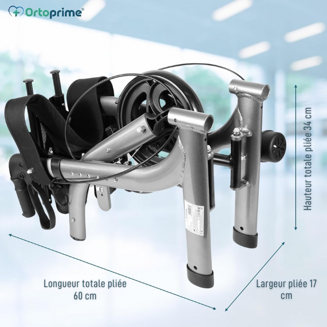 Déambulateur Rollator avec Siège et Panier pour l'Extérieur
