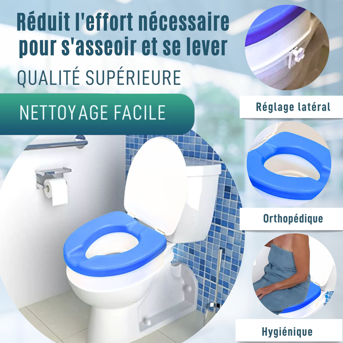 Élévateur WC Adulte 10cm Rembourré | Rehausseur WC Universel