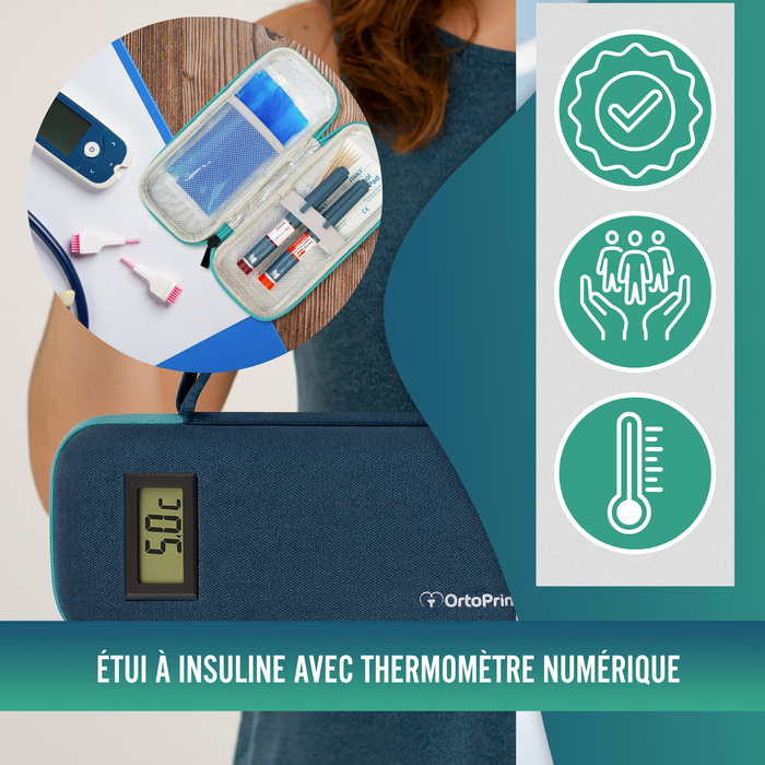 Étui pour Insuline avec Thermomètre | Frigo pour Diabétiques