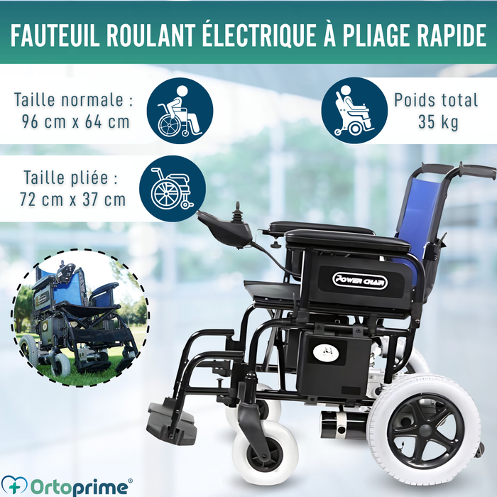 Fauteuil Roulant Électrique | Système de Pliage Rapide