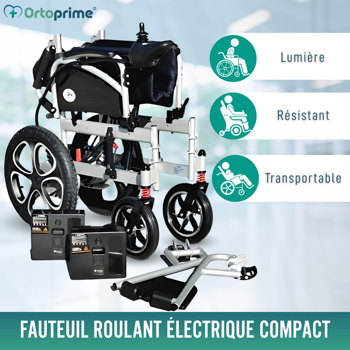 Fauteuil Roulant Pliable avec Batteries Gel | 5 Vitesses