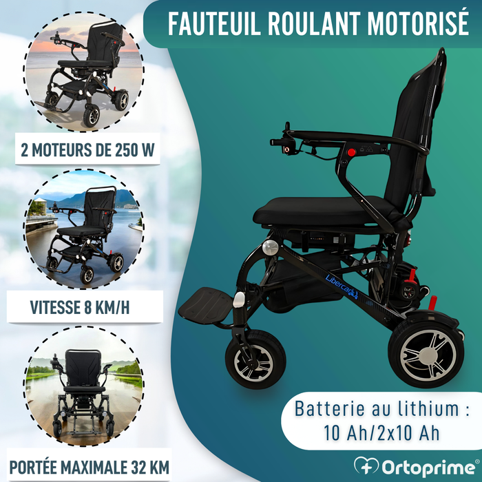 Fauteuil Roulant Électrique Haute Performance Transportable