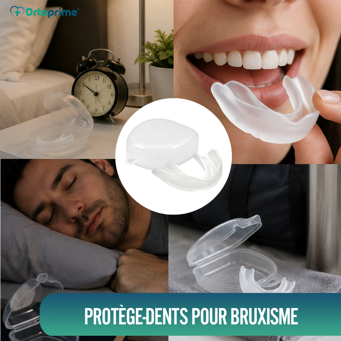 Protège-dents pour le bruxisme, réutilisable et moulable | Avec étui