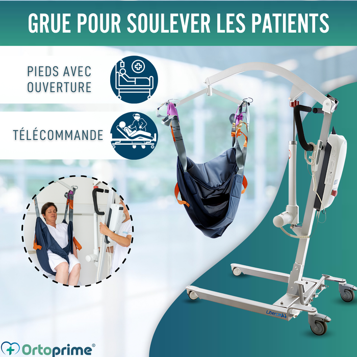 Grue Électrique pour Transfert de Patients | Sans Harnais