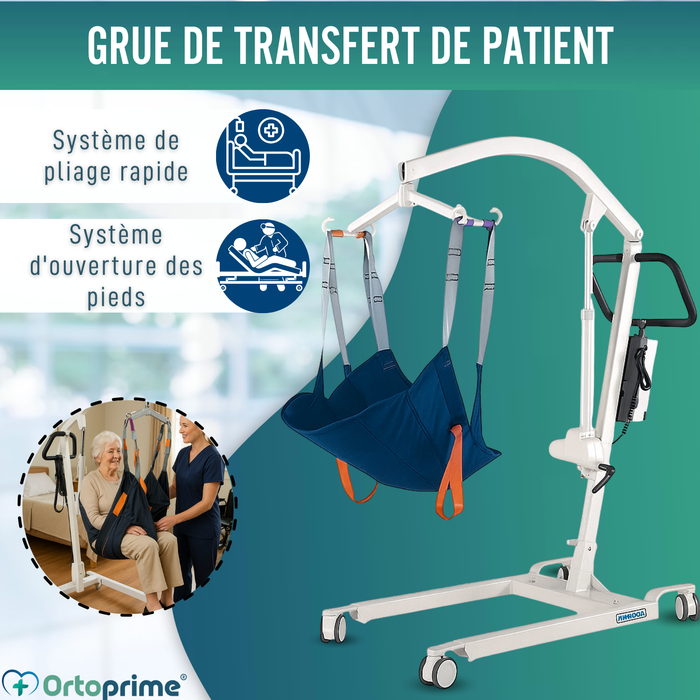 Grue Robuste pour Patients avec Harnais 2 Tailles