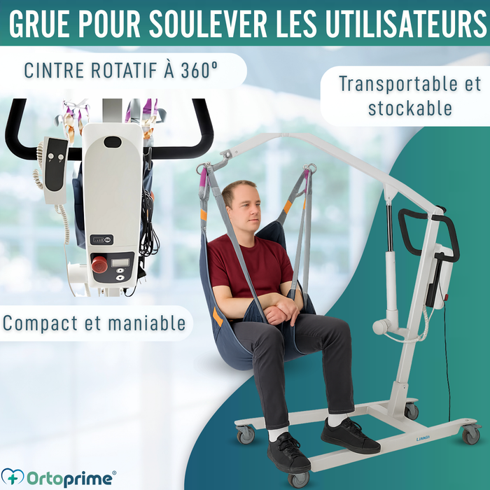 Grue Robuste pour Patients avec Harnais 2 Tailles