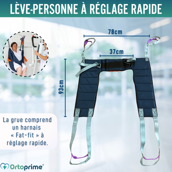 Lève-personnes avec Harnais à Réglage Rapide Intégré