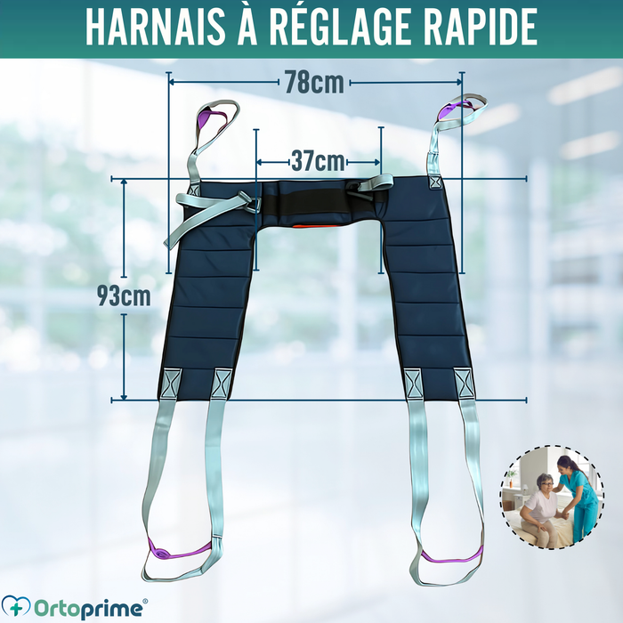 Harnais Ergonomique à Réglage Rapide pour Grue de Transfert