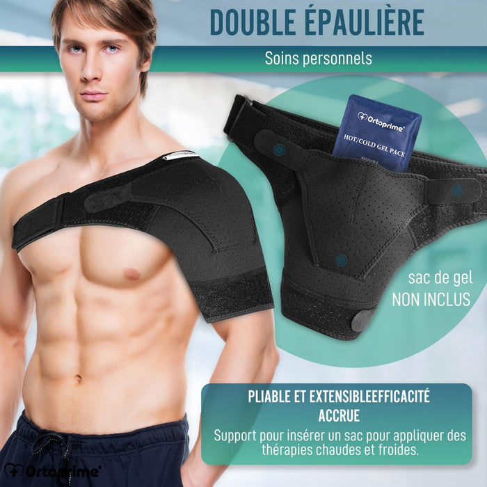 Épaulière Sportive Réglable avec Poche | Soulagement de la Douleur