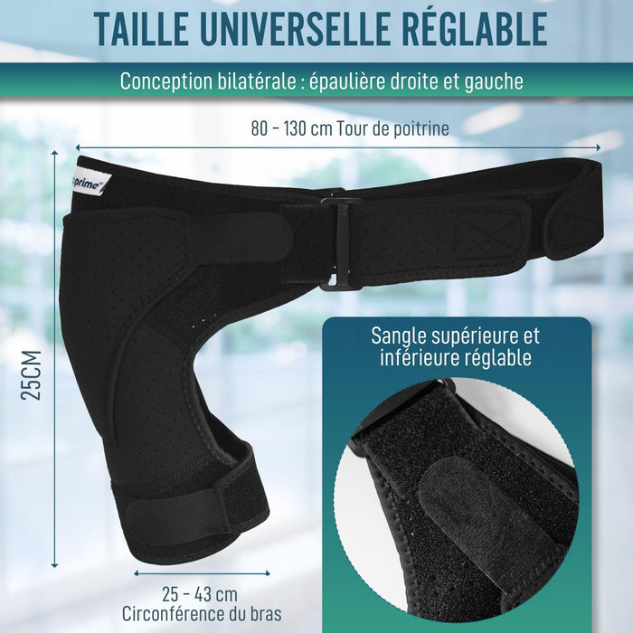 Épaulière Sportive Réglable avec Poche | Soulagement de la Douleur
