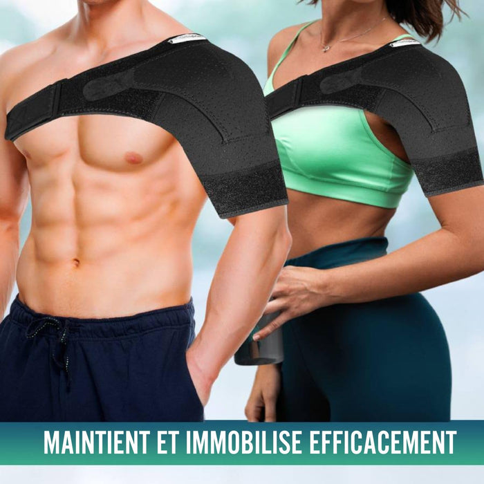 Épaulière Sportive Réglable avec Poche | Soulagement de la Douleur