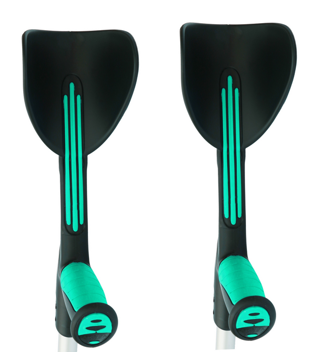 Canne Anglaise Réglable Anatomique Verte | Pack de 2 unités