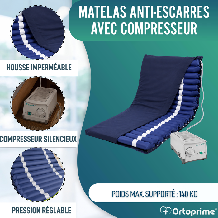 Matelas Anti-escarres avec Compresseur MAXIPLUS