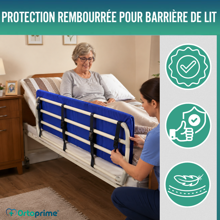 Protège-barrière de lit rembourré anti-chute