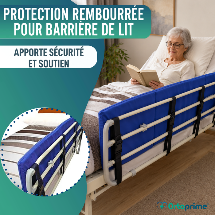 Protège-barrière de lit rembourré anti-chute