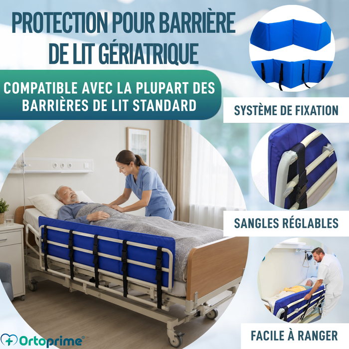 Protège-barrière de lit rembourré anti-chute