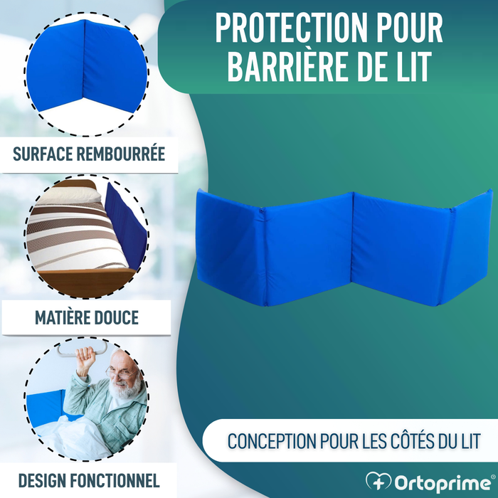 Protège-barrière de lit rembourré anti-chute