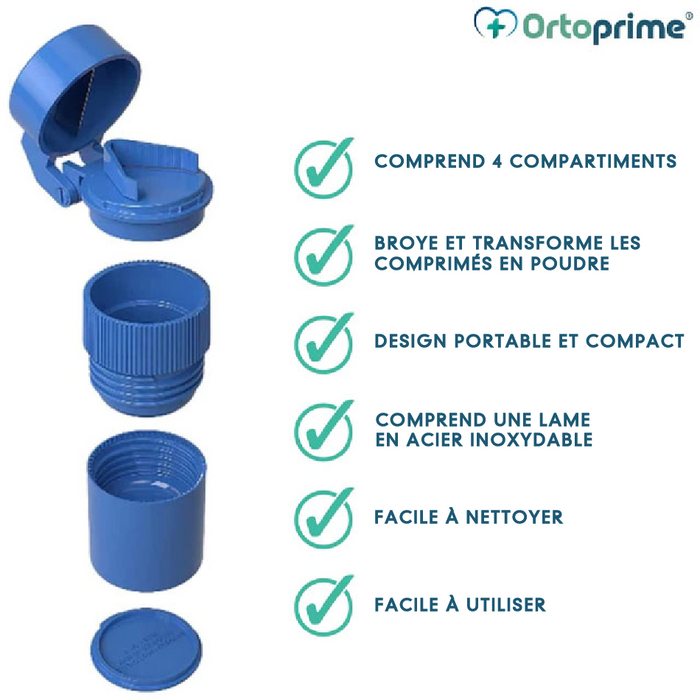 Coupeur et Broyeur de Pilules | Avec Compartiments