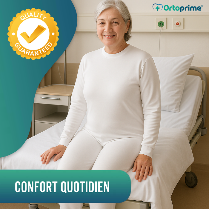 Pyjama Anti-fuite Légère Manches Longues| Double zip Unisexe