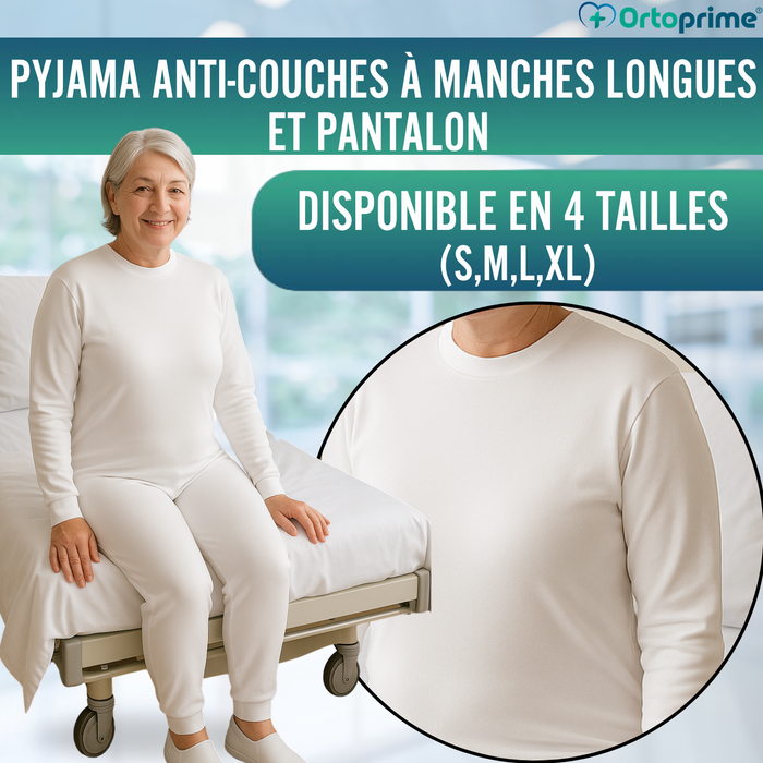 Pyjama Anti-couche avec Fermeture Éclair | Manches Longues