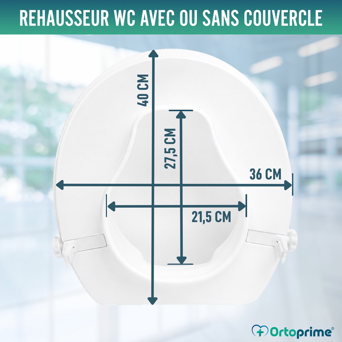 Rehausseur de WC avec et sans couvercle | Résistant 223kg