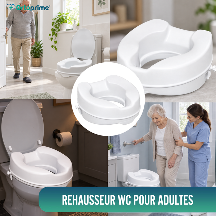 Rehausseur de WC avec et sans couvercle | Résistant 223kg