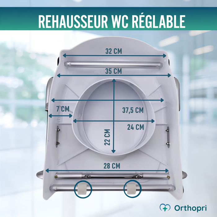 Rehausseur de WC Inclinable OrtoPrime Confort