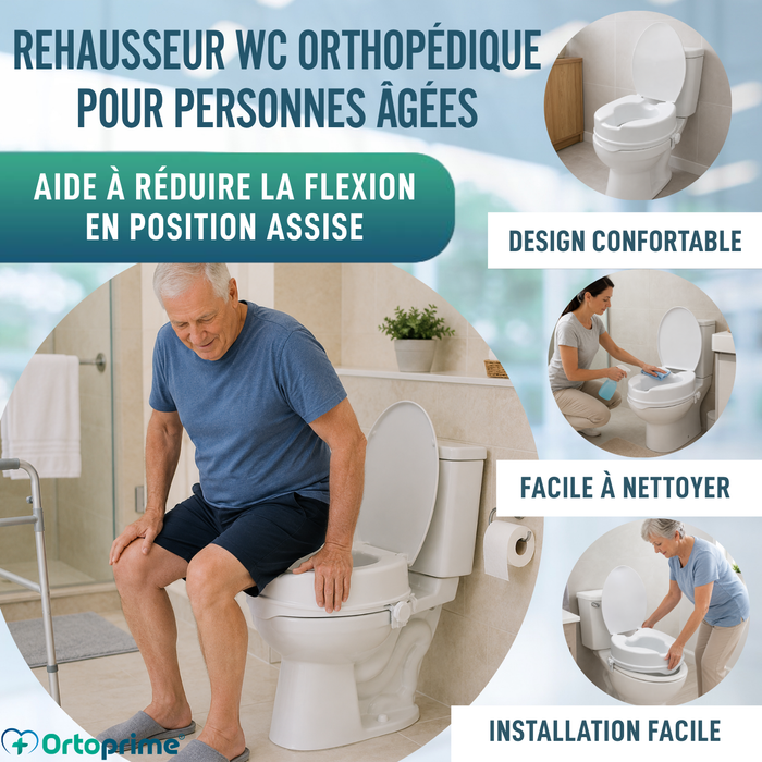 Rehausseur WC avec Couvercle 10 cm | Universel
