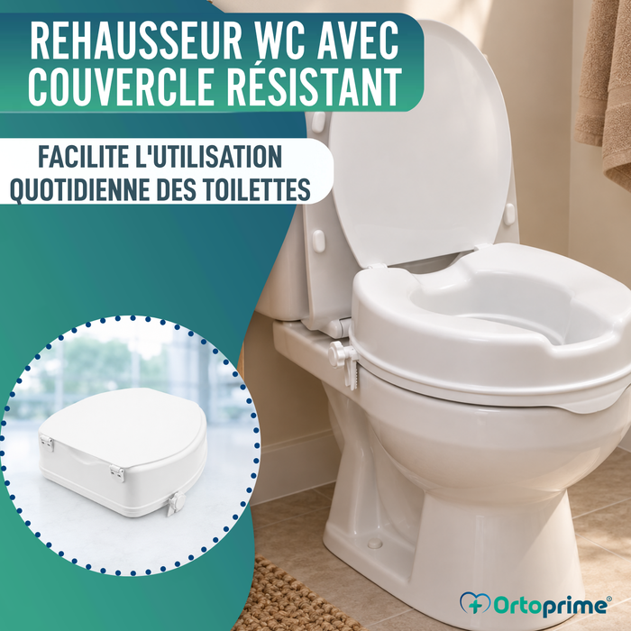 Rehausseur de WC avec et sans couvercle | Résistant 223kg