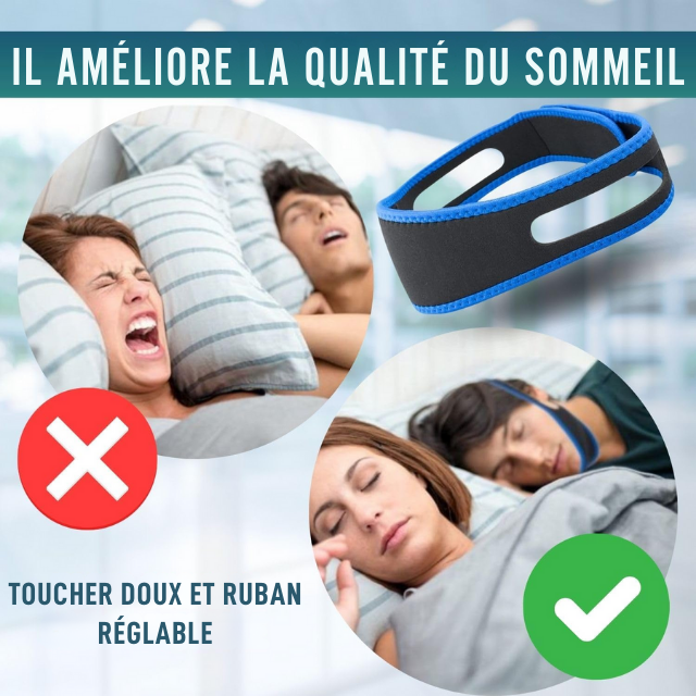 Courroie Antirronflements pour Dormir | Mentonnière Arrêtez de Ronfler