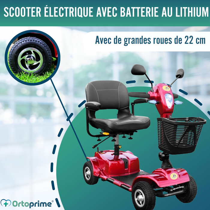Scooter Électrique pour Handicapés | Double Amortissement