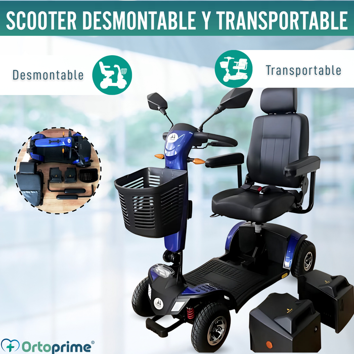 Scooter pour Handicapés Compact | Suspension Intégrale