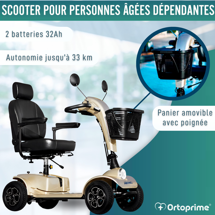 Scooter Électrique Haut de Gamme pour Adultes | 4 Roues