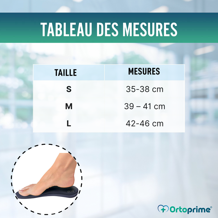 Semelles orthopédiques pour fasciite plantaire | 3 tailles