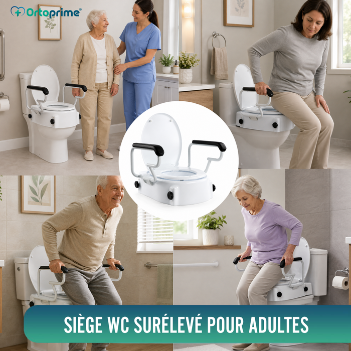 Rehausseur de WC Inclinable OrtoPrime Confort