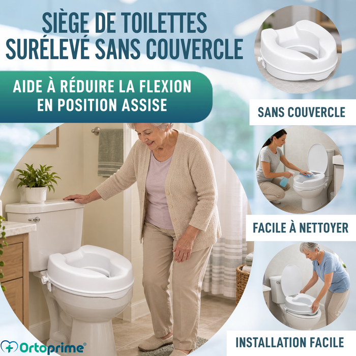 Rehausseur de WC avec et sans couvercle | Résistant 223kg