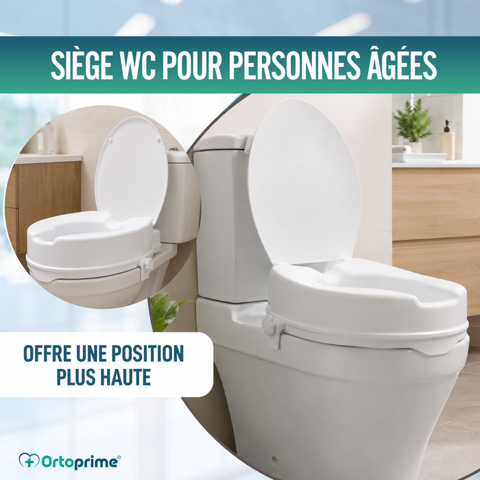 Rehausseur de WC avec Couvercle 10 cm | Universel