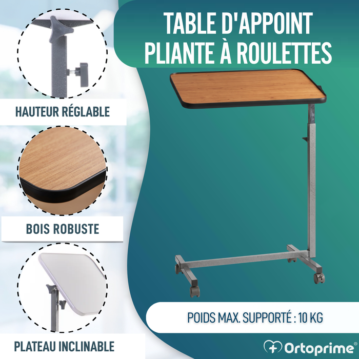 Table d'appoint avec roulettes