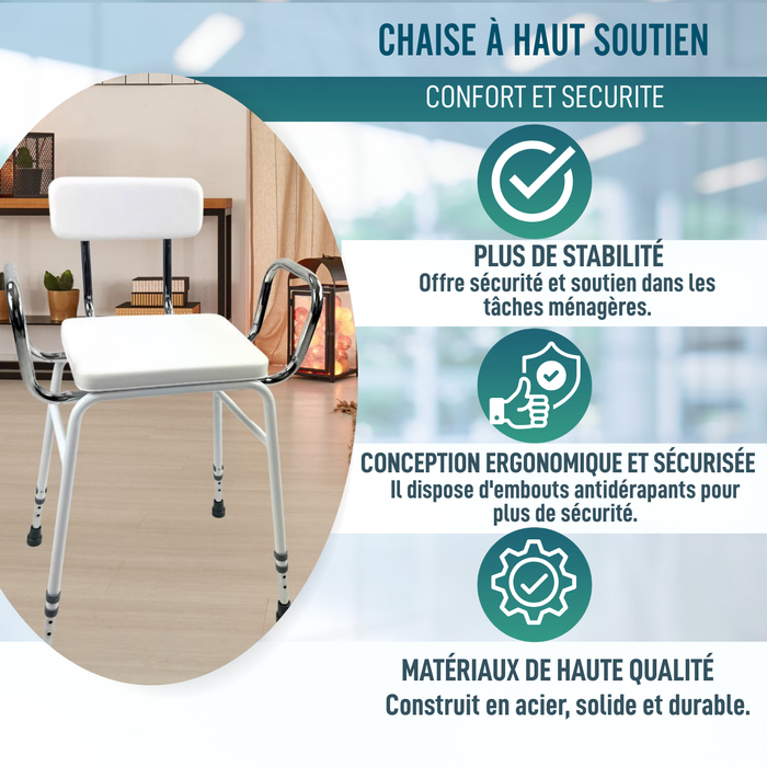 Tabouret Haut Cuisine et Maison | Chaise de Soutien Réglable