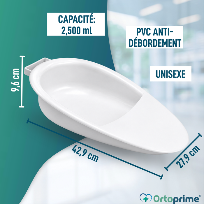Bassin de Lit Adultes 2,5 L | Urinal Unisexe pour Lit