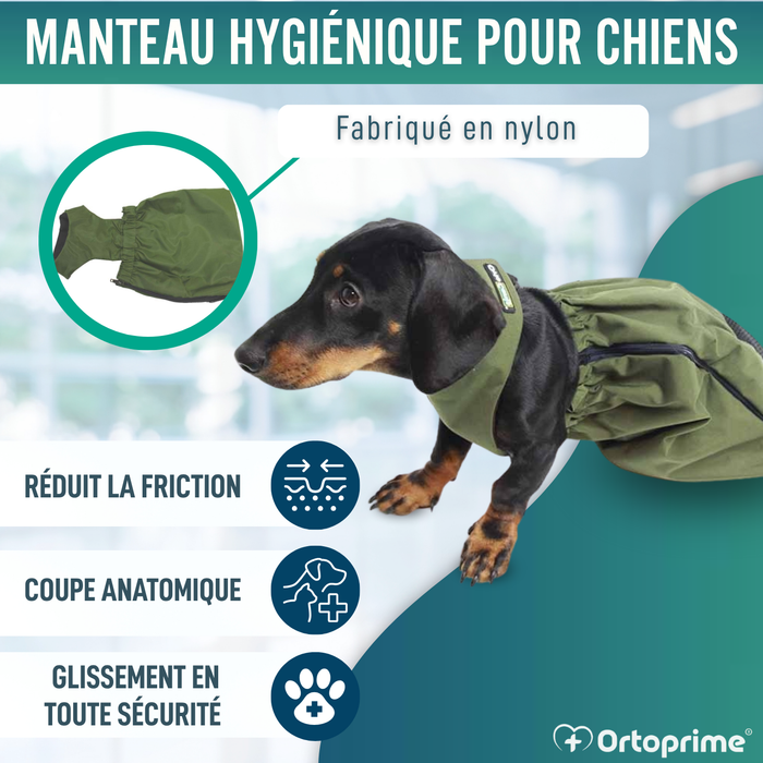 Manteau en Nylon pour Chiens à Mobilité Réduite | 6 Tailles