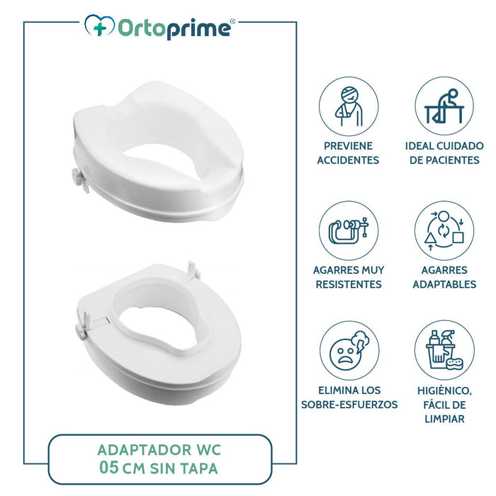 Rehausseur de WC sans Couvercle 5 cm | Universel