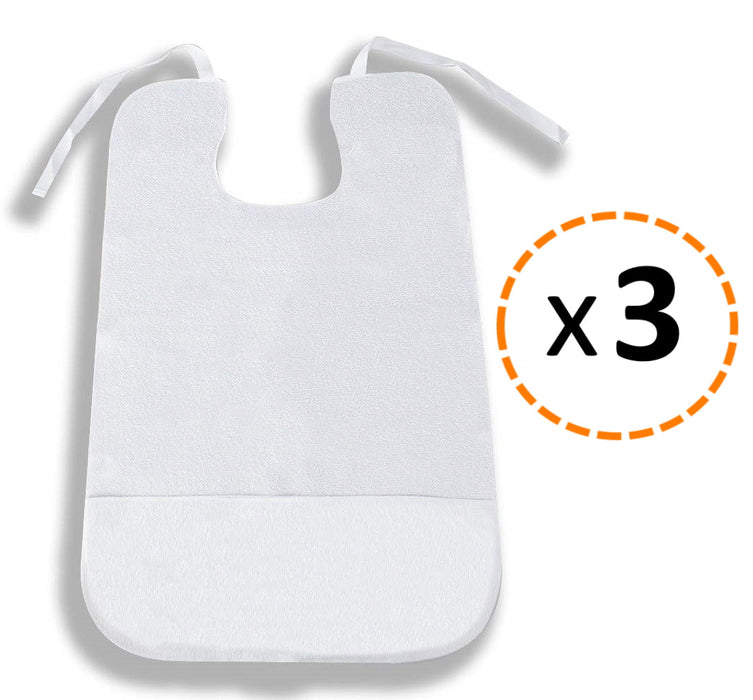Bavoir Imperméable en Éponge pour Adulte