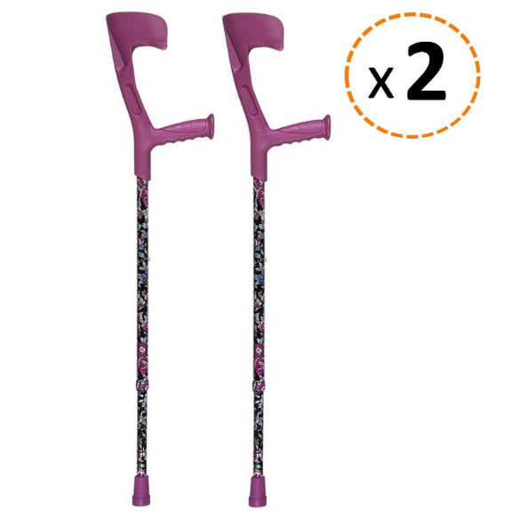 Paire de Béquilles Orthopédiques 2 Unités Réglables en Hauteur | Choisissez Votre Couleur
