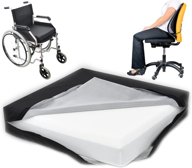 Coussin anti-escarres en Mousse Viscoélastique + Mousse HR Confort
