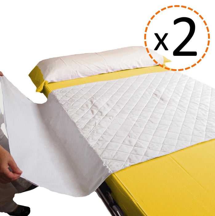 PACK de 2 Alèses Ultra Absorbantes pour Lit 135 cm - 4,65 Litres/m2