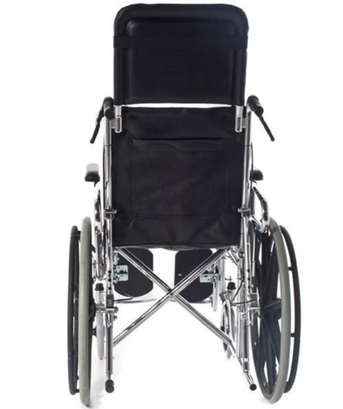 Fauteuil Roulant Pliable en Acier Chromé avec Appui-tête | ConfortZone